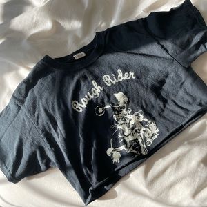 Brandy Melville Rough Rider crop tee
